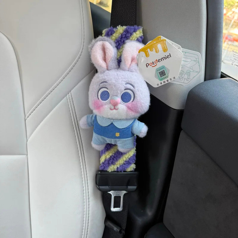 2026 Bán Zootopia Nick Judy Dây An Toàn Ô Tô Đeo Vai Trang Trí Nội Thất Ô Tô Sáng Tạo Dễ Thương Sang Trọng Búp Bê Mặt Dây Chuyền Mềm Mại Thoải Mái Quà Tặng