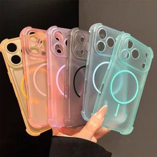 Sương mù băng bốn góc chống rơi thích hợp cho vỏ điện thoại iPhone 17 bán trong suốt mờ sạc không dây iPhone 16 promax bảo vệ