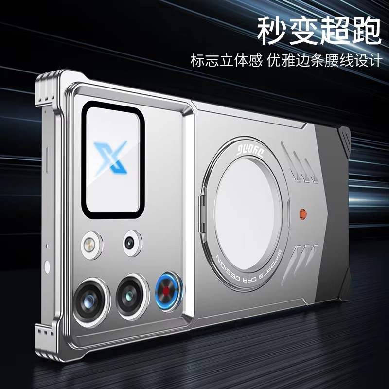 Hợp Kim Nhôm Không Khung Dành Cho ZTE Nubia Red Magic 10 11 Pro + 10 Pro PIus Case Capa Tản Nhiệt Xoay Vòng Giá Đỡ