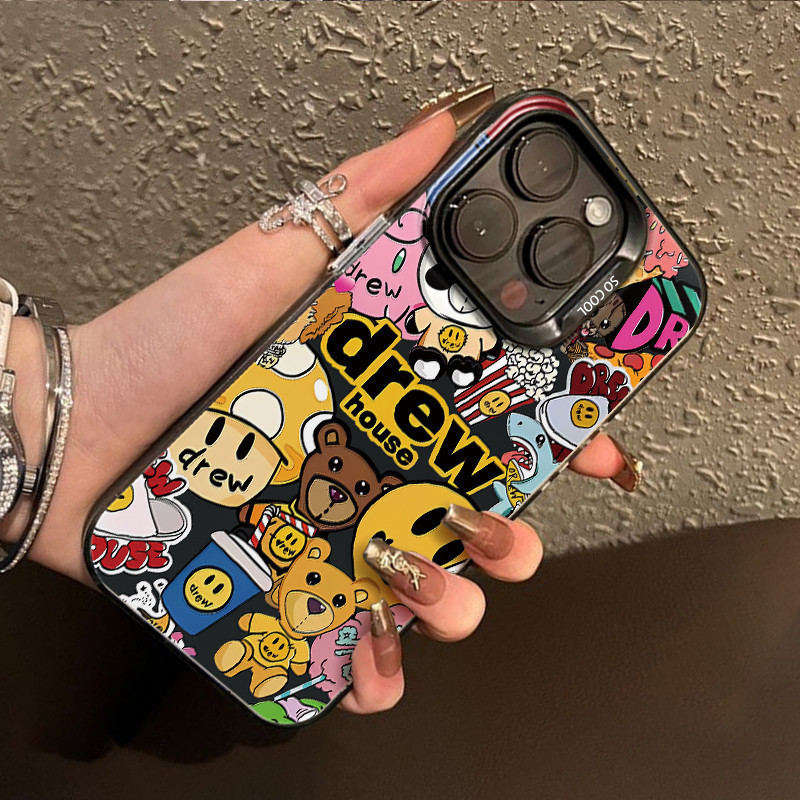 Ốp lưng chống sốc Drew House sticker, thiết kế phong cách cá tính độc đáo Cấp iPhone 17/16/15/14/13/12/11/X/XS Max