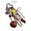E-WOITD Y2k Vintage Da Nâu Nơ Trái Tim Mặt Dây Chuyền Thời Trang Tennis Móc Khóa Ins Dây Bện Móc Khóa Cho Nữ Túi Mặt Dây Chuyền Quyến Rũ E-WOITD
