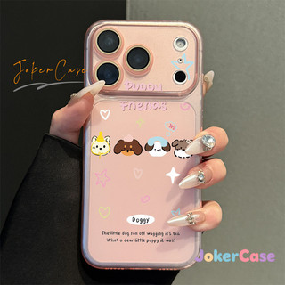 Ốp Lưng Cho IPhone 15 13 17 16 12 11 14 Pro Max 16 14 15 Plus 17air Ốp kính siêu mỏng mờ hình chú cún dễ thương