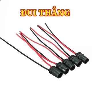 Đui đèn T10, chân đèn T10, cắm demi lắp mặt đồng hồ, xi nhan, biển số, đèn trần DC 12v-24v
