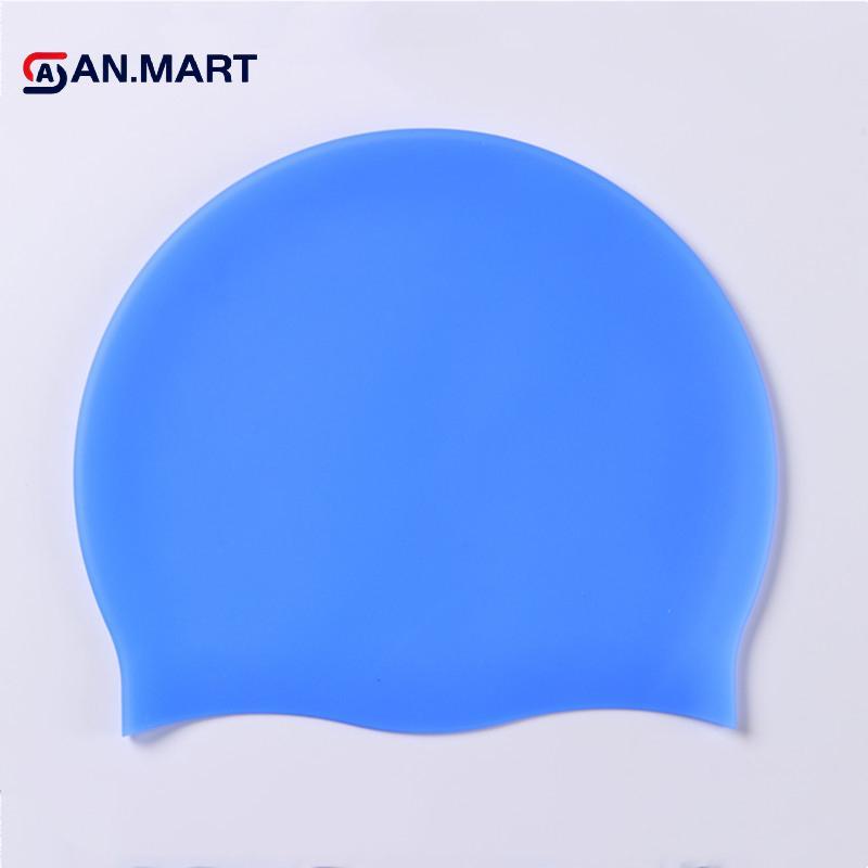 AN.MART Silicone World Mũ Bơi Nam Nữ Tóc Dài Màu Chống Thấm Nước Thể Thao Đàn Hồi Cao Người Lớn Bơi Mũ Bể Bơi Mũ Lặn VN