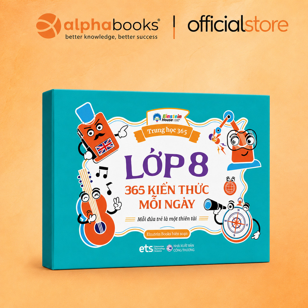 Flashcard - Trung Học 365 – Lớp 8: 365 Kiến Thức Mỗi Ngày, Cẩm Nang Tư Duy & Khám Phá (ETS)