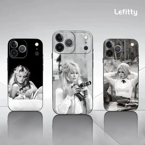 Ốp Điện Thoại TP-1 Moder B-Brigitte B-Bardot Cho IPhone 17 16 15 14 13 12 11 Pro Max Plus Mini Đen Mờ Vỏ Mềm Funda