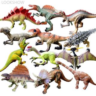 LOOKSHOW Mô Phỏng Khủng Long Nhân Vật Hành Động Thực Tế Tyrannosaurus Rex Ankylosaurus Carnotaurus Mô Hình Trẻ Em Trang Trí Tiệc Quà Tặng Đồ Chơi B7Y6