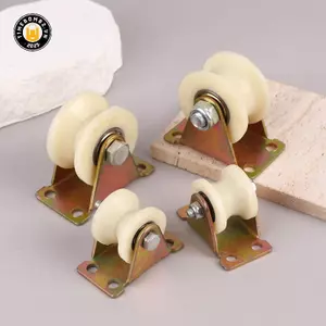 {TB & Bag} Con lăn có rãnh nylon Tra Pulley V / U Nylon có chân đế 30mm 50mm Con lăn hạng nặng có rãnh cửa trượt gót.