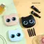 < Honeyba > Bộ 6 Cọ Trang Điểm Du Lịch Mini Có Gương Hộp Bảo Quản Mèo Bộ Cọ Trang Điểm Du Lịch Bột Mỹ Phẩm Blush Trộn Bàn Chải Đẹp