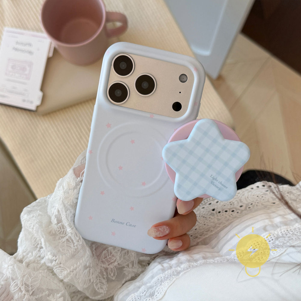 Phone Case For iPhone 17 Pro Max 16 15 14 13 with Griptok TPU Magnetic Soft with Griptok Aesthetic Korean Cute