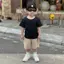 Bộ quần áo PHÔNG BASIC ĐEN QUẦN KAKI NUDE cho bé trai, siêu cá tính