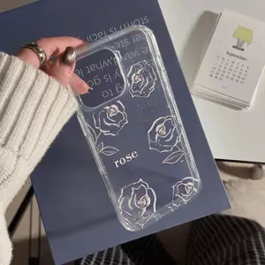 Trắng Rose Line Flash Powder Case cho iPhone 17promax trường hợp 1615plus 141312pro