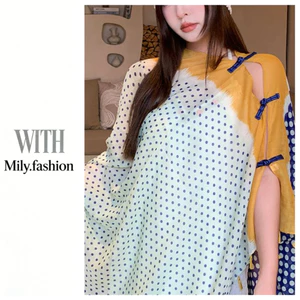 Milyfashion Khóa Đĩa Phong Cách Thái Dopamine Khăn Choàng Kỳ Nghỉ Chụp Ảnh Chống Nắng Hạt Điều In Hoa Phong Cách Dân Tộc Mỏng Mùa Hè Bên Ngoài Trận Đấu Nhiều Mục Đích UOV7
