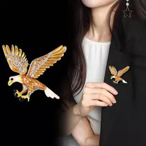 PNPIA- Mới Kim Cương Giả Men Chim Thổ Cẩm Dễ Thương Ainmal Chim Ruồi Đại Bàng Thổ Cẩm Khăn Đầm Áo Ve Áo Chân Phù Hợp Với Huy Hiệu Trang Sức Quà Tặng