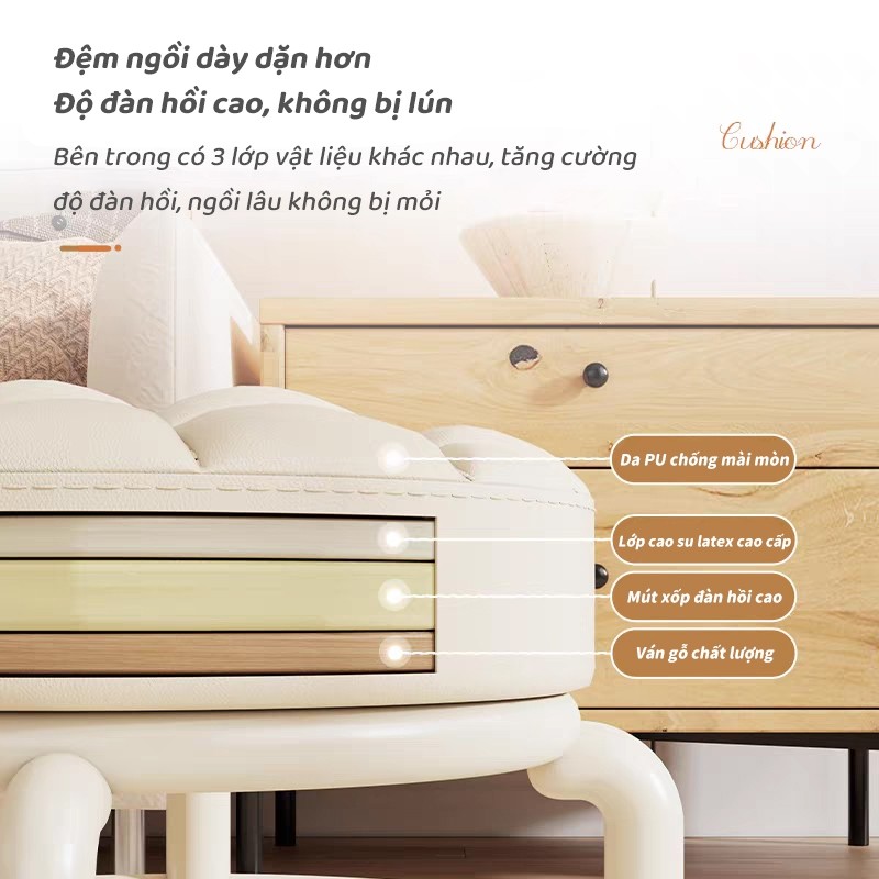 iiko Ghế Ngồi Cho Bé Có Tựa Lưng Ghế Thấp Xoay 360 Độ Có Bánh Xe Êm Ái Chắc Chắn