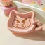 Fat Toot Zaemon Bát cơm gốm Đĩa ăn gia đình Bộ đồ ăn dễ thương