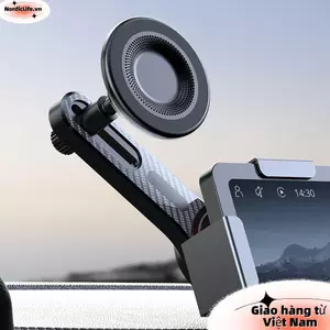 Giá đỡ màn hình ô tô NORDICLIFE, chống rung 360° Giá đỡ điện thoại ô tô từ tính có thể xoay được, Giá đỡ góc đa năng Kẹp an toàn Màn hình trung tâm ô tô Giá đỡ ô tô