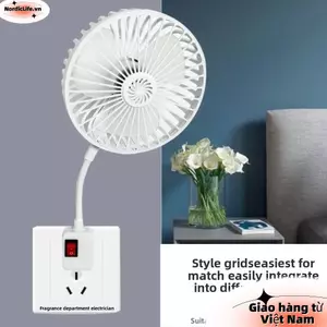 Quạt ổ cắm NORDICLLIFE, Quạt làm mát thiết kế phích cắm 3 công cụ tiết kiệm năng lượng, Tiết kiệm không gian USB-Powered 360 độ Quạt hoạt động yên tĩnh có thể điều chỉnh Nhà bếp