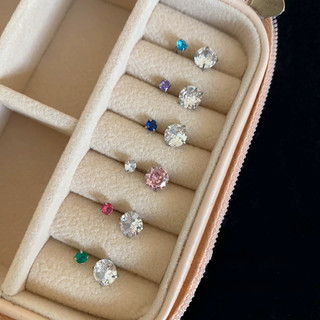 Bông tai đầy màu sắc Zirconia Mặt trước treo xương tai Bông tai Hàn Quốc Y2K Ngọt ngào Phong cách mát mẻ Ánh sáng sang trọng Thiết kế thích hợp đa năng Vòng đeo tai