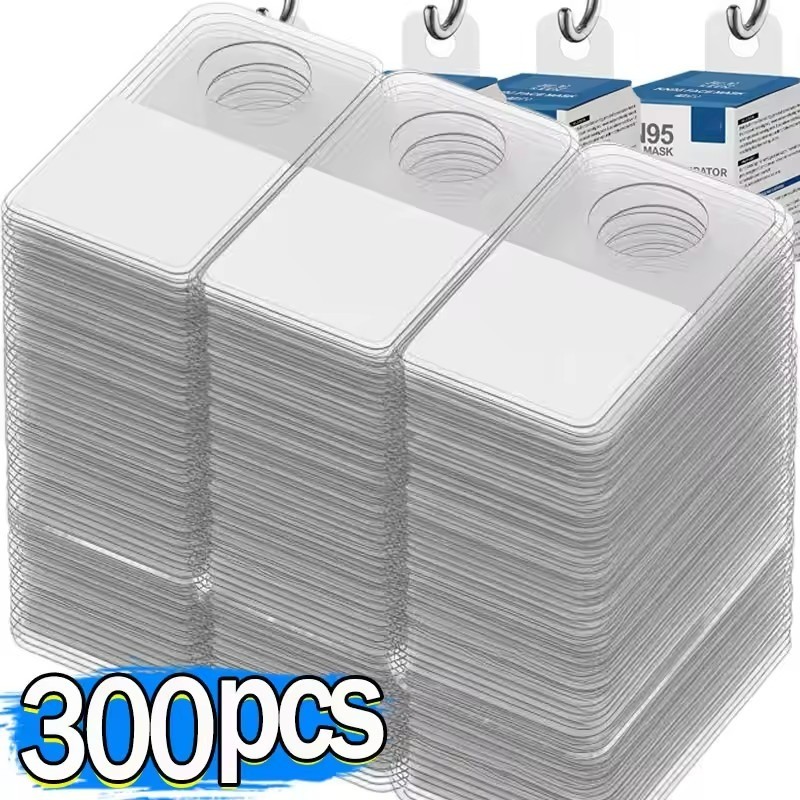 300 / 100 Chiếc Rõ Ràng Tự Dính PVC Móc Treo Hạng Nặng Hiển Thị Thẻ Treo Màn Hình Bán Lẻ Hiển Thị Phụ Kiện Lưu Trữ Tại Nhà