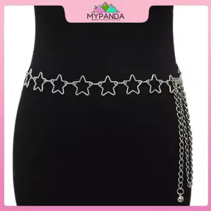 MYPANDA Star Kim Loại Dây Xích Thắt Lưng Nữ Y2k Váy Ngắn Dễ Thương Phong Cách Nhật Bản Cá Tính Dây Xích Thắt Lưng Sinh Viên Đầm Thắt Lưng.