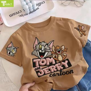 COD✅ (Hồ Chí Minh)Kids T Mall Áo phông tay ngắn In hình hoạt hình Áo Kiểu rộng và ấn tượng Trẻ em thời trang #VN405