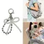 Stay Heart Bowknot Đính Hạt Móc Khóa Trang Trí Ba Lô Túi Xách Quyến Rũ Cho Bé Gái Nữ