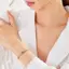 Vòng tay trái tim màu bạc cho bé gái Dây chuyền Zircon lấp lánh có thể điều chỉnh độ dài cho những dịp thường ngày và đặc biệt mới