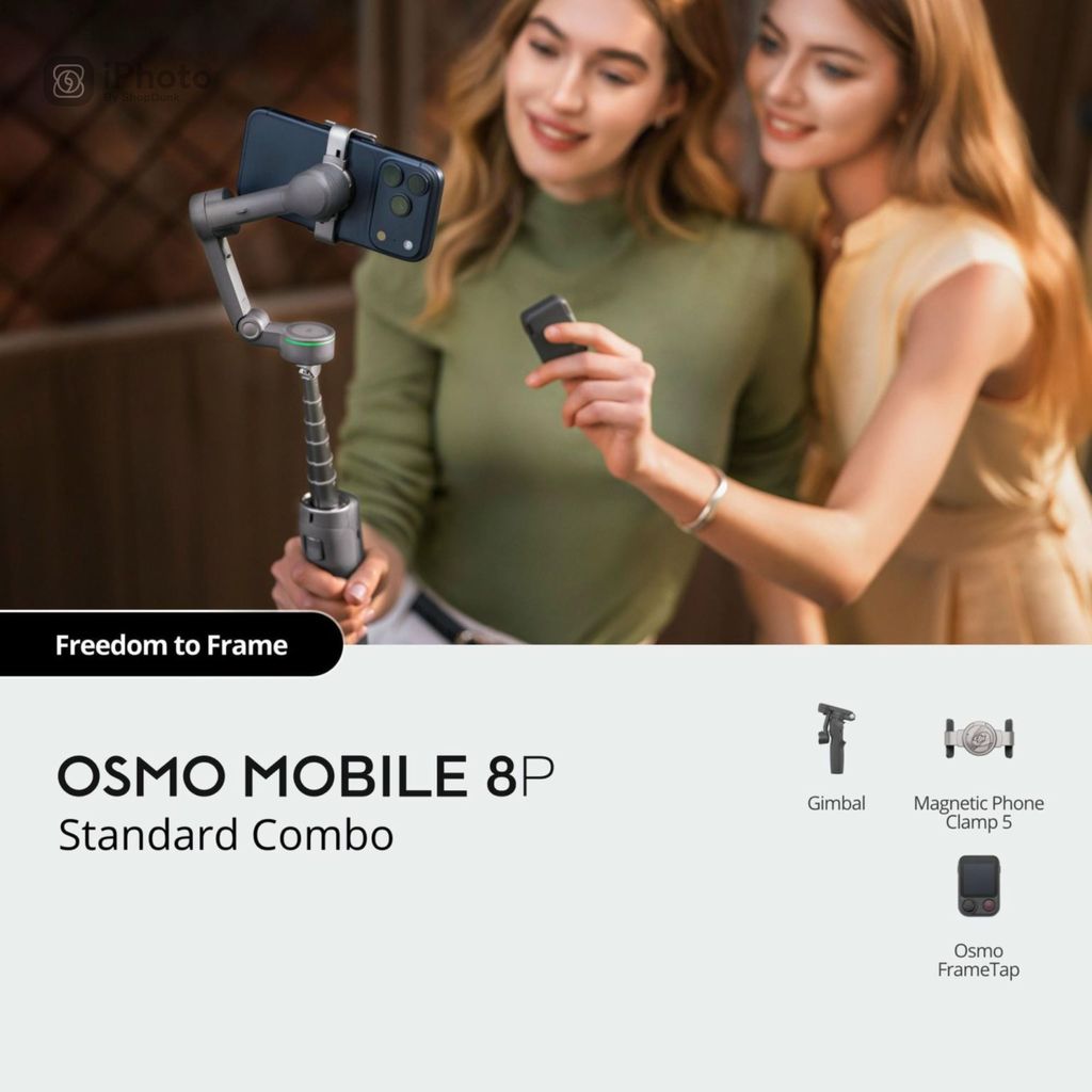 Gimbal Chống Rung Điện Thoại DJI Osmo Mobile 8P Điều Khiển Từ Xa Chuyên Nghiệp, Bảo Hành 12 Tháng