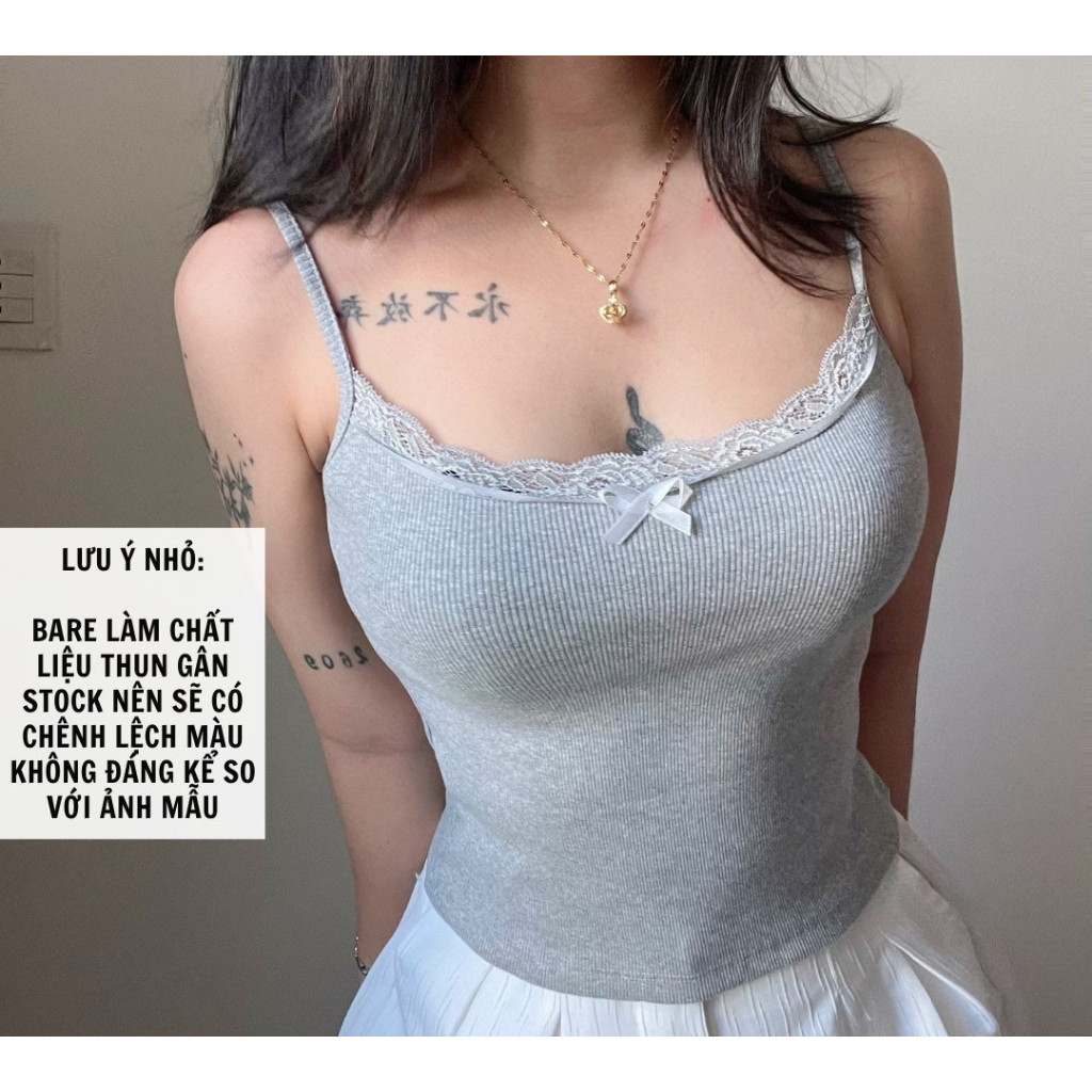 (Có size) Áo Hai Dây Nữ Phối Ren Thời Trang Mùa Hè Ngọt Ngào Cho Nữ- A288