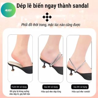 Dây Đeo Giày Cao Gót , Chống Tuột Gót Chân, Đính Đá, Chất Liệu Co Giãn Linh Hoạt, Thay Thế Dây Cũ