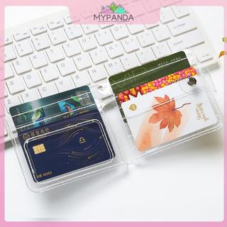 MYPANDA 1 Long Lanh Business ID Cards Túi Ví PVC Trong Suốt Thẻ Ảnh Ví Dành Cho Nữ Cô Gái Túi Đựng Thẻ Tín Dụng Trong Suốt.