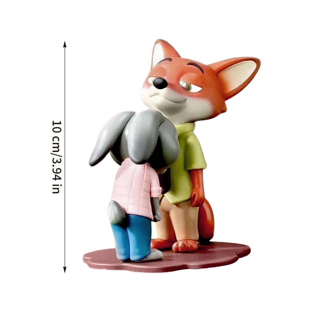 Zootopia Hình Để Bàn Trang Trí PVC Nick Wilde Và Judy Hopps Hình Tượng Cho Văn Phòng Gia Đình Trường Học Căn Hộ sonlekvn