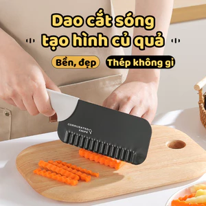 Dao Cắt Rau Củ Lưỡi Sóng Bằng Thép Không Gỉ, Dao Tạo Hình Rau Củ Quả, Trái Cây Đẹp Mắt DINOHOME