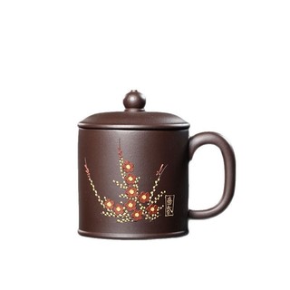Yixing Tím Đất Sét Cốc Handmade Đất Sét Tím Hương Thơm Tối Tím Đất Sét Nắp Cốc Trà Quà Tặng Kung Fu Tea Set 0SFK