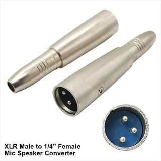 YRBWD 1 Chiếc Micro Âm Thanh Stereo Adapter, AUX Jack Mono Nữ Mic Loa Chuyển Đổi, Bền 3Pin 6.35 / 6.5mm XLR Nam Đến 1 / 4 "Cáp Âm Thanh Nữ Mic Adapter