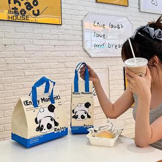 PlumHOUSE 1 Chiếc Họa Tiết Gấu Trúc Cách Nhiệt Thực Phẩm Túi Giao Hàng Lớn Thương Mại Cấp Thực Phẩm Vận Chuyển Túi Tote Túi Cách Nhiệt Có Thể Tái Sử Dụng Để Mang Thực Phẩm VN