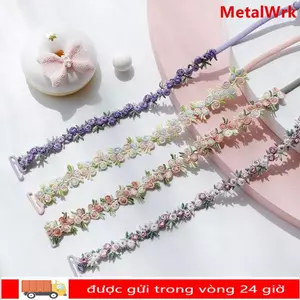 METALWRK 1 Cặp Dây Đeo Áo Ngực Hình Hoa, Co Dãn và Điều Chỉnh Được, Polyester Mềm Cho Tiệc Cưới