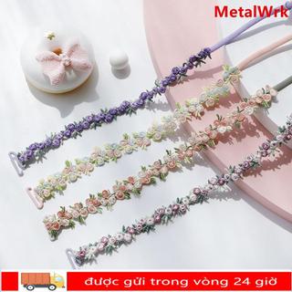 METALWRK 1 Cặp Dây Đeo Áo Ngực Hình Hoa, Co Dãn và Điều Chỉnh Được, Polyester Mềm Cho Tiệc Cưới