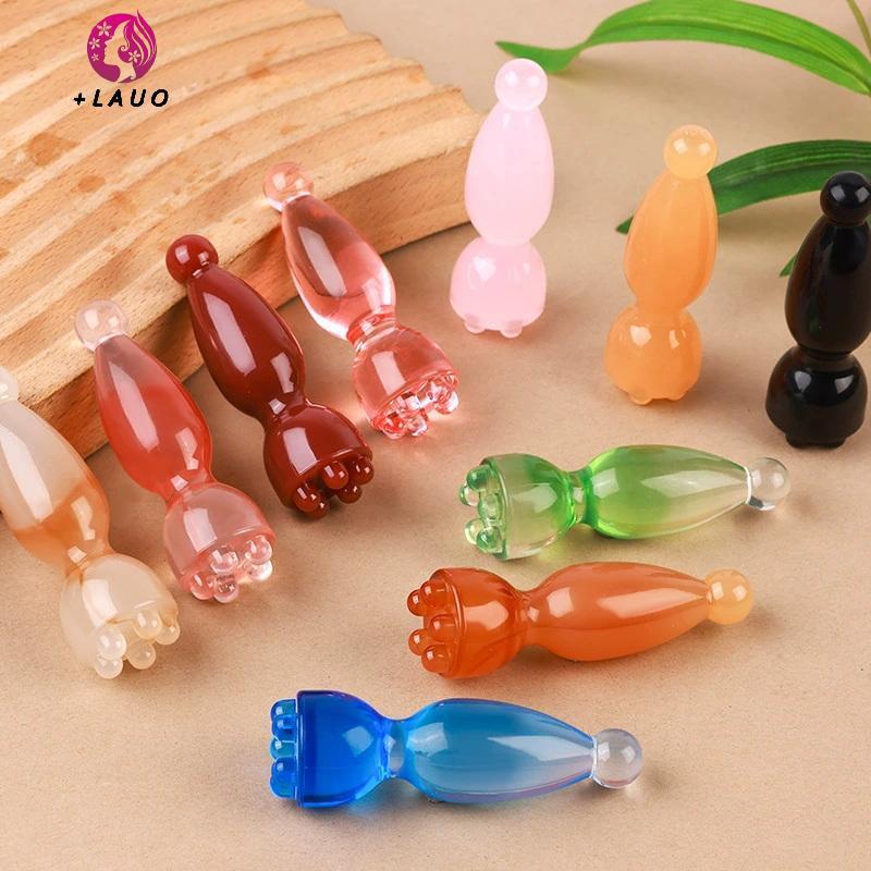 Springevenstar Smooth Face Massage Tool Nhựa Gua Sha Chăm sóc da mặt Massage Stick pod Shape Massage Facial Phystherapy Tool Springevenstar