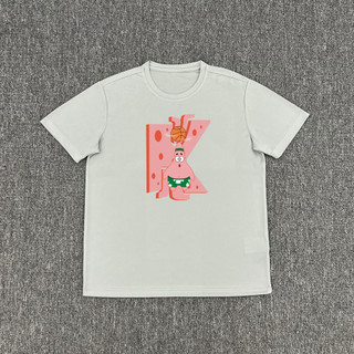 Thường Ngày Khởi Động Thể Thao Chụp Nhanh Khô Áo Thun Tay Ngắn Patty Star Phiên Bản Chung Màu Xanh Nhạt Bóng Rổ T