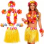 SY3 Hawaii Carnival Đảng Váy Cỏ Bộ Hula Dance Trang Phục Người Lớn Trẻ Em Mẫu Giáo Trình Diễn Sân Khấu YS3
