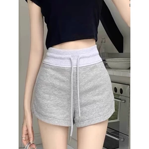 Quần Short Thể Thao Màu Xám Nữ Hot Girls Quần Thường Ngày 2024 Cao Cấp Ôm Hơn Nhìn Chữ a Mỹ Hot Quần Mặc Ngoài 5.12