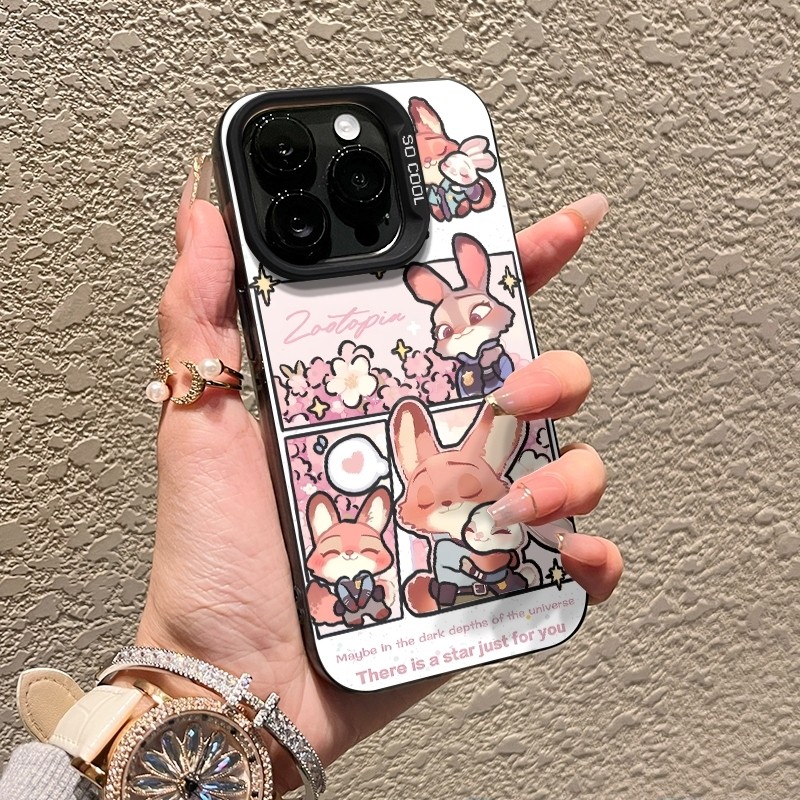 Ốp lưng Zootopia nhiều màu, phong cách dễ thương cho người yêu hoạt hình Disney cho iPhone 16 Pro Max, 11, 15 Pro Max, 1