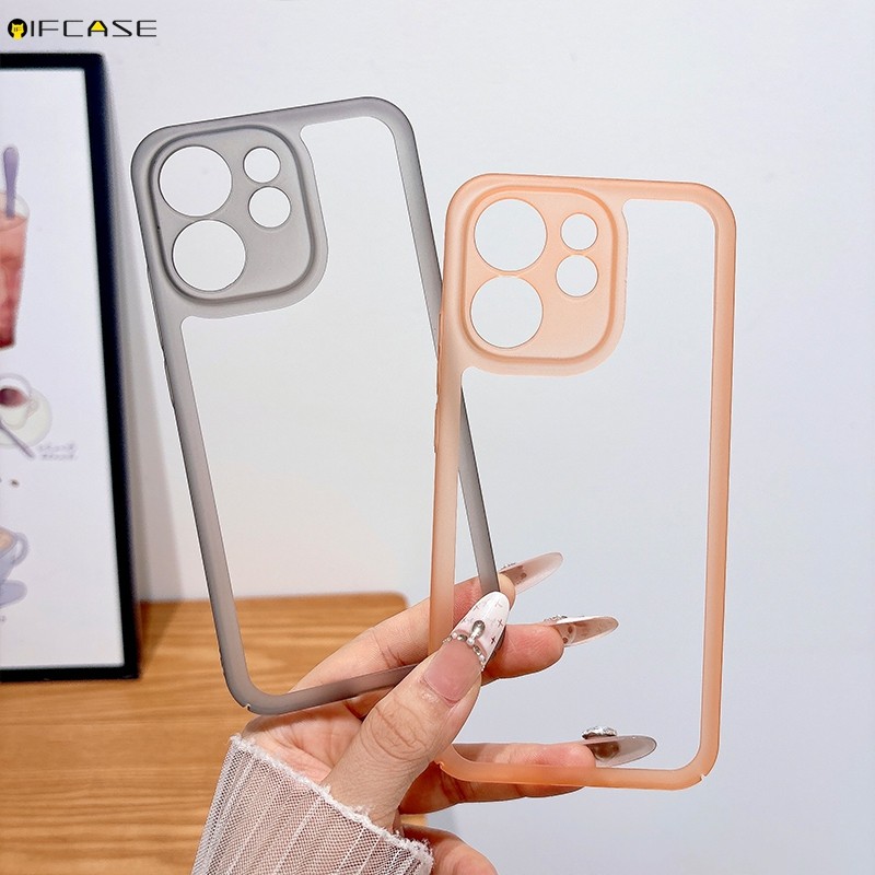 Dành Cho iQOO 15R 15 13 12 11 10 9 8 7 Z11X Z11 Z10 Z9 Turbo Pro Plus Z9X 5G 4G Vỏ Điện Thoại Làm Mát Rỗng Ra Cam Đơn Giản Sáng Tạo Chống Rơi Vỏ Cứng Trong Suốt