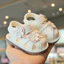 Thoáng Khí Cho Bé Tập Đi Giày Bò Tendon Đế Dễ Thương Cho Bé Công Chúa Gọi Giày Velcro Bé Gái Dép