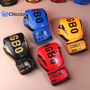 Găng tay tập đấm bốc chuyên nghiệp 6oz dành cho trẻ em Da PU Trẻ em thoáng khí Muay Thái Đấm Karate Găng tay tập luyện đẹp
