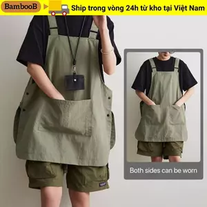 Tạp dề nấu nướng BAMBOOB, Quần áo làm việc chống ô nhiễm màu trơn, Quần áo bảo hộ lao động thoáng khí không tay chất lượng cao Công việc nhà