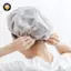{TB & Bag} 1 Chiếc Nơ In Mũ Tắm Chống Thấm Nước Và Dầu Hút Mũ Tắm Phụ Kiện Phòng Tắm Phụ Nữ Spa Tóc Salon Cung Cấp.
