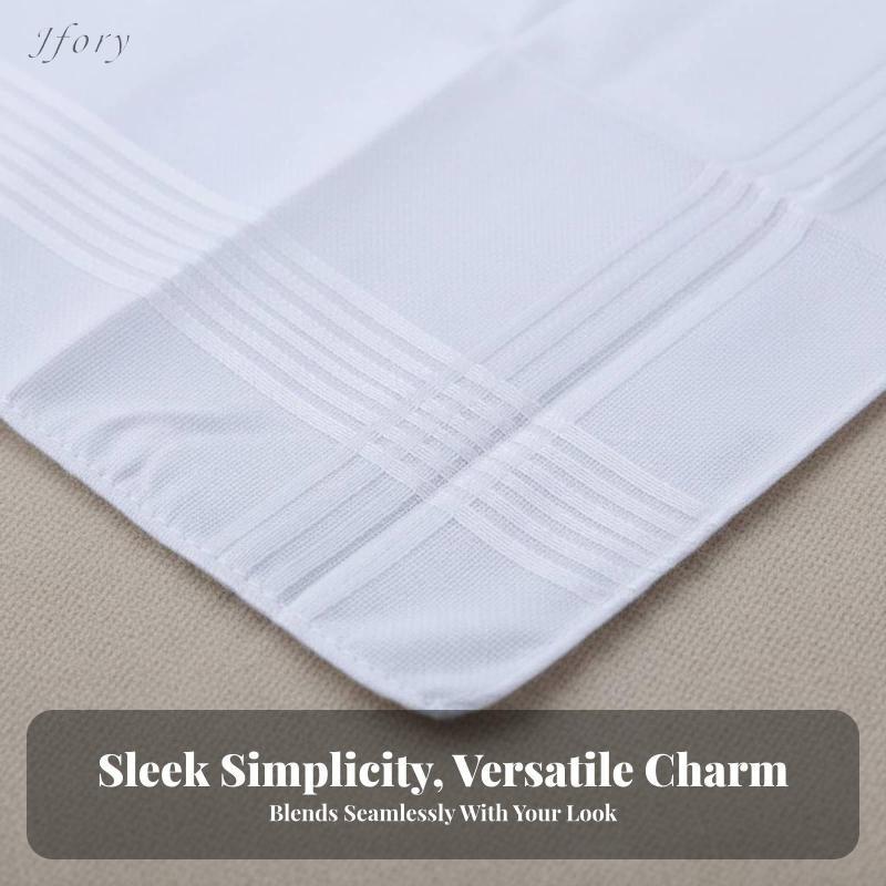 Khăn tay Cotton trơn cổ điển Satin Band Khăn tay vuông dành cho nam Bộ đồ bỏ túi hoặc thủ công